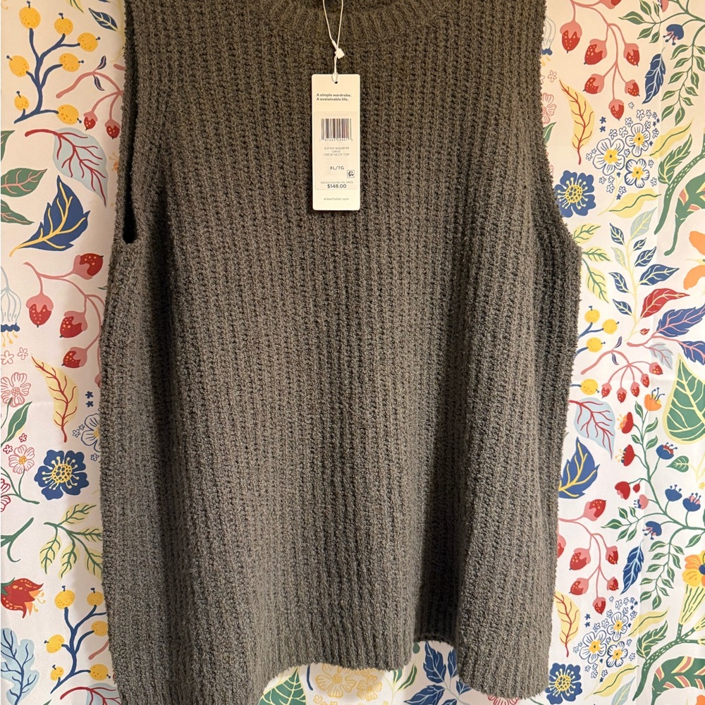 Eileen Fisher Cotton Fluff Crew Neck Top